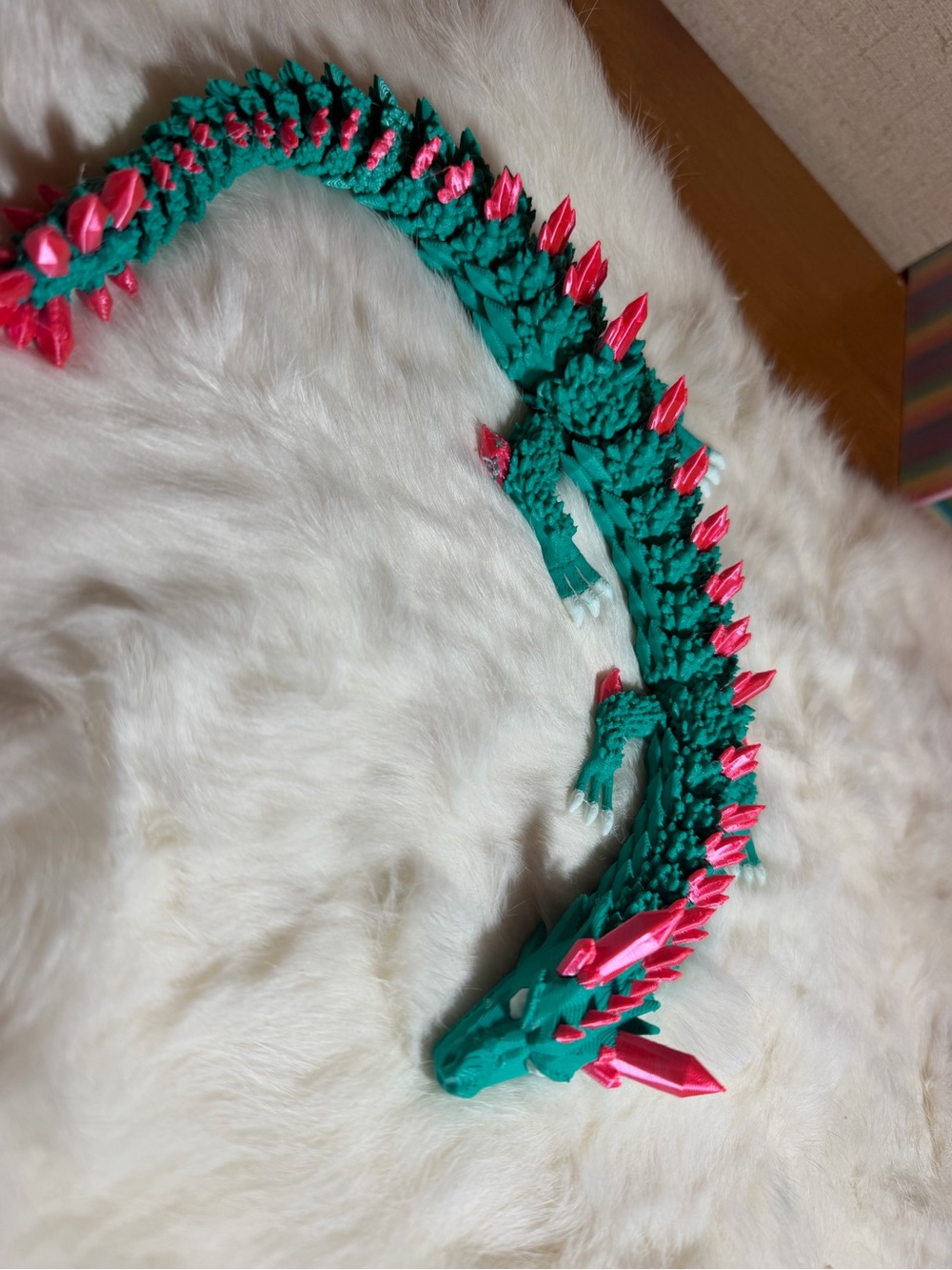 Teal & Hot Pink Dragon Fidget
